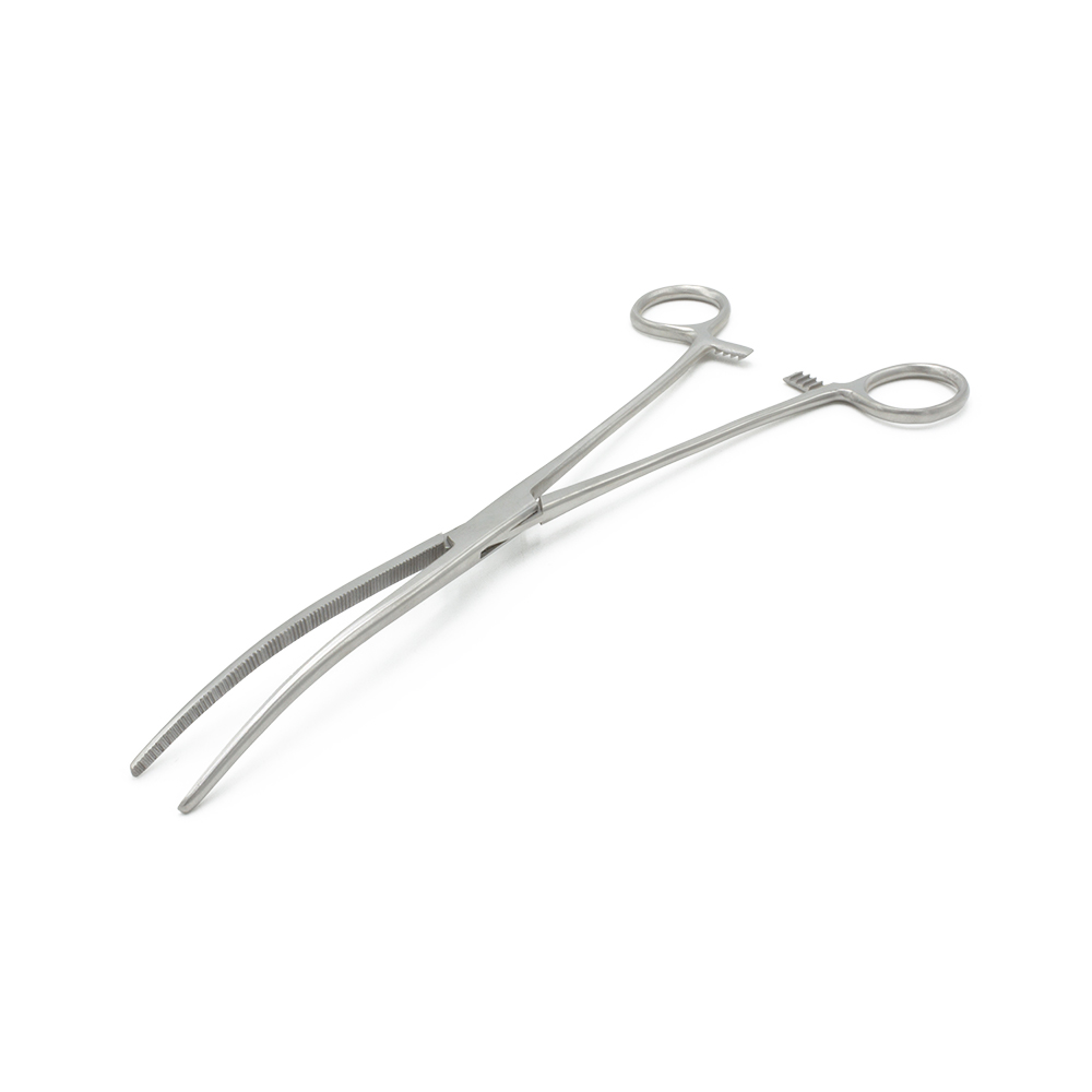 Edelstahl Futterzangen - Abgewinkelt mit Arretierung